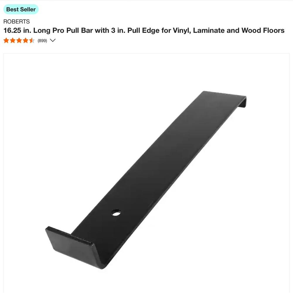 Laminate flooring pull bar
